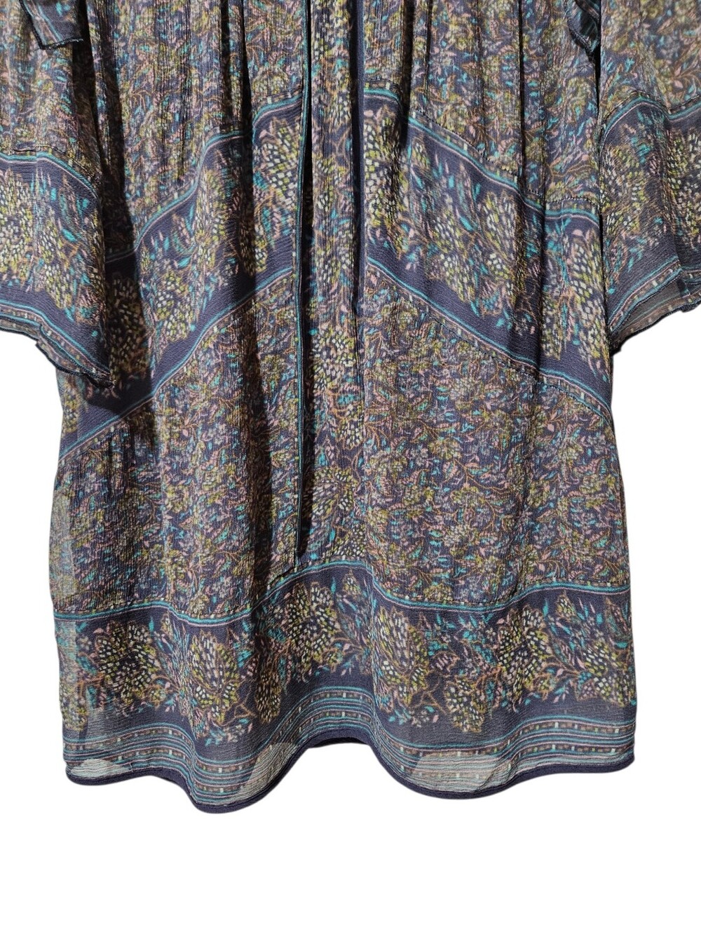 Ba&Sh Moccha Lady Top Floral Viscose Blouse 1 S Boho Whimsical Cottagecore - Picture 6 of 13